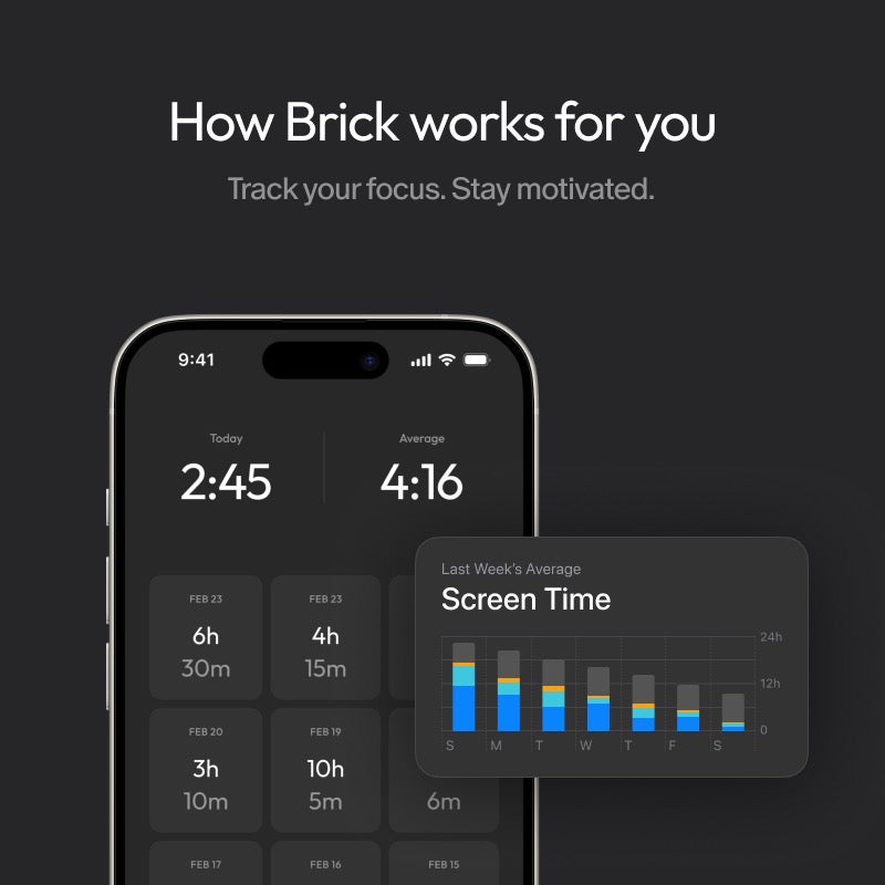 Smartphone displaying app features with a dark background